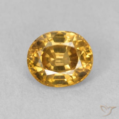 1.11ct Natural Golden Zircon, Oval, VVS-VS