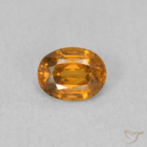 0.59ct Natural Brownish Orange Zircon, Oval, VVS-VS