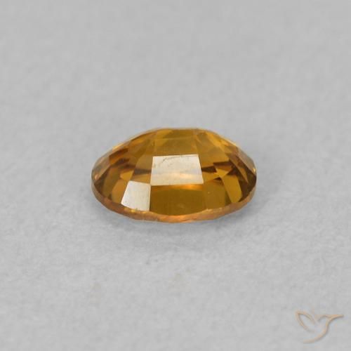 Zircon Gemstone in 5.2 x 4 mm Size for Sale, Zircon Stone in Brownish Orange Color