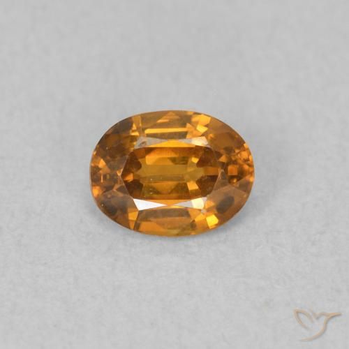0.58ct Natural Brownish Orange Zircon, Oval, VVS-VS