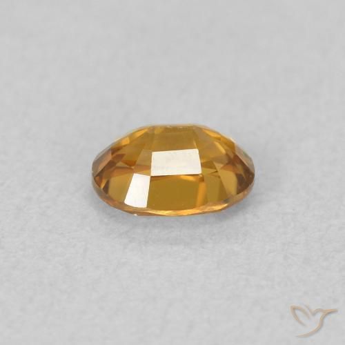 Zircon Gemstone in 5.2 x 4.1 mm Size for Sale, Zircon Stone in Rust Orange Color