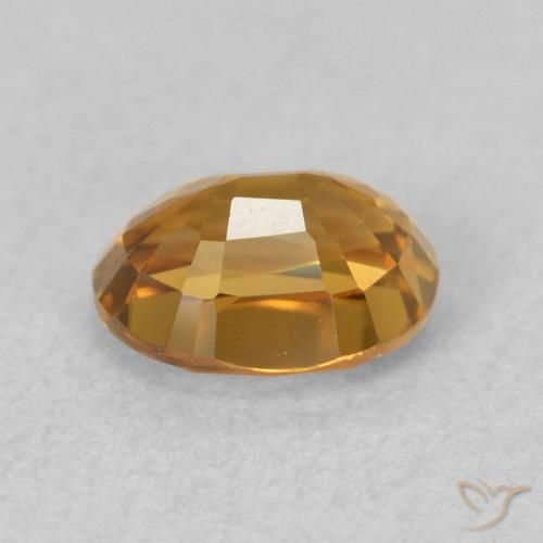 Zircon Gemstone in 6.1 x 4.9 mm Size for Sale, Zircon Stone in Golden-Brown Color