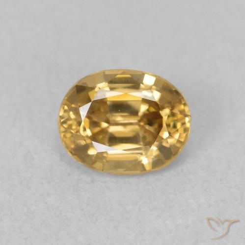 0.63ct Natural Golden Zircon, Oval, VVS