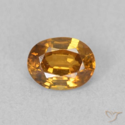 0.59ct Natural Golden-Brown Zircon, Oval, VVS