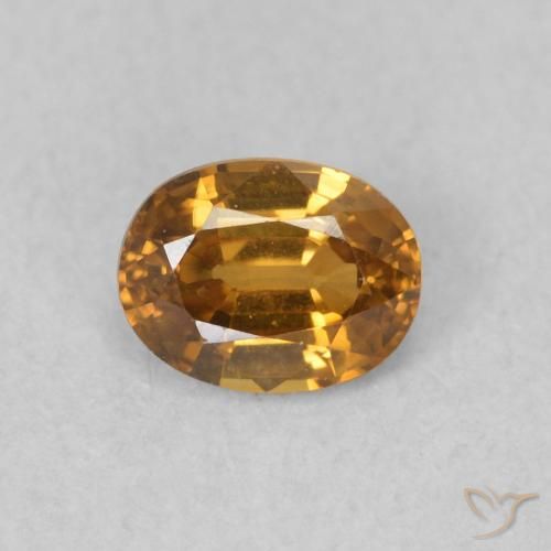0.60ct Natural Golden-Brown Zircon, Oval, VVS