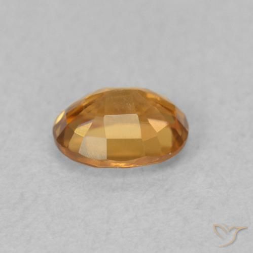 Zircon Gemstone in 5.1 x 4.2 mm Size for Sale, Zircon Stone in Deep Orange Color