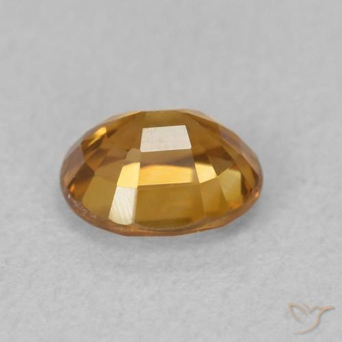 Zircon Gemstone in 5.7 x 4.9 mm Size for Sale, Zircon Stone in Orange Brown Color