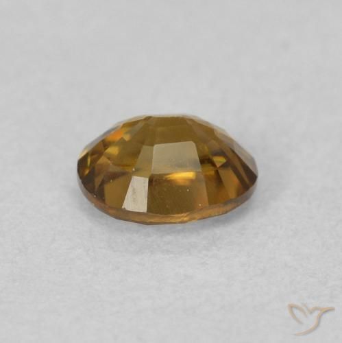 Zircon Gemstone in 5 x 4 mm (calibrated) Size for Sale, Zircon Stone in Golden-Brown Color