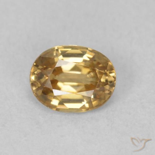 0.63ct Natural champagne Zircon, Oval, VVS