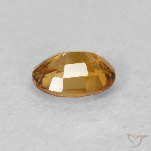 Zircon Gemstone in 5.3 x 4.1 mm Size for Sale, Zircon Stone in Golden-Brown Color