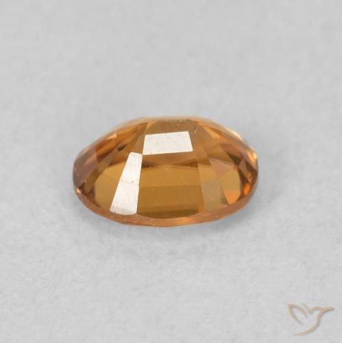 Zircon Gemstone in 5 x 4 mm (calibrated) Size for Sale, Zircon Stone in Medium Orange Color