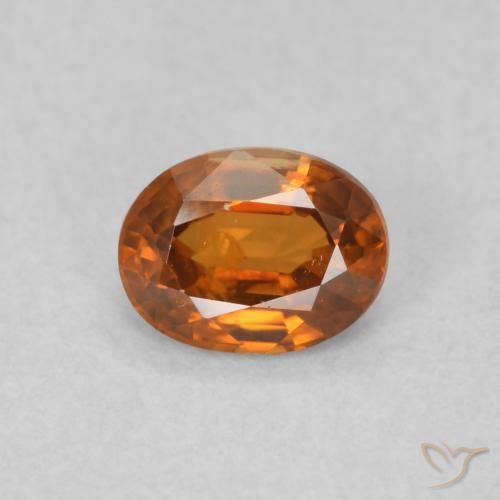0.52ct Natural Medium Orange Zircon, Oval, VS