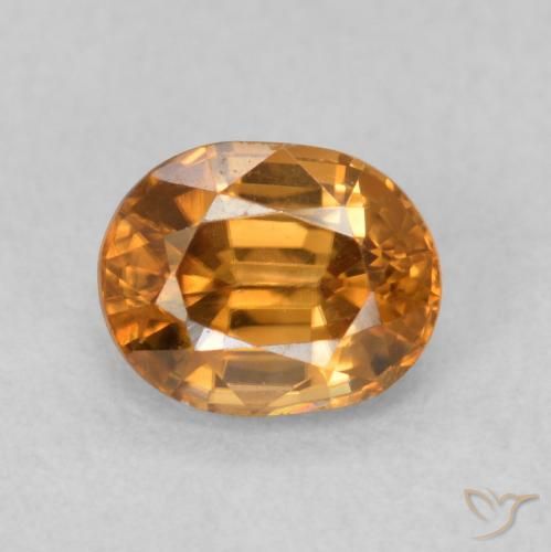 0.95ct Natural Orange Brown Zircon, Oval, VS