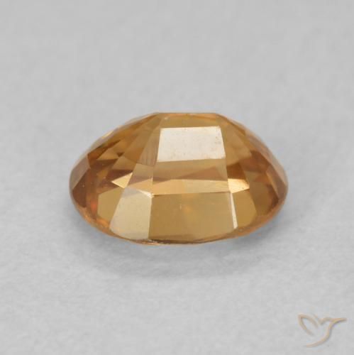 Zircon Gemstone in 5.9 x 4.7 mm Size for Sale, Zircon Stone in Orange Brown Color
