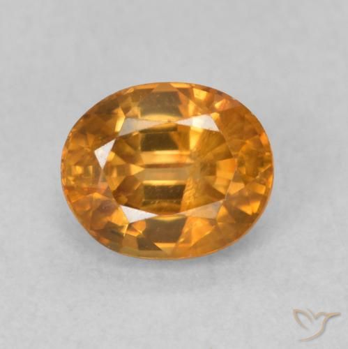 1.04ct Natural Orange Brown Zircon, Oval, VS