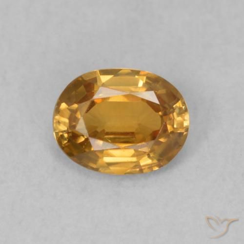 0.53ct Natural Golden-Brown Zircon, Oval, VS