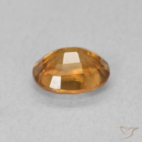 Zircon Gemstone in 5.1 x 4.2 mm Size for Sale, Zircon Stone in Orange Brown Color