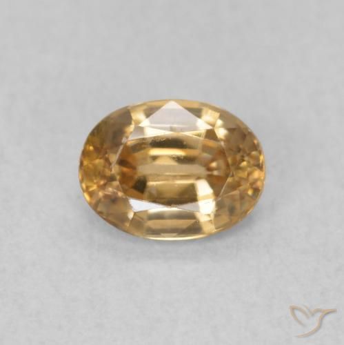 0.57ct Natural Golden-Peach Zircon, Oval, VS