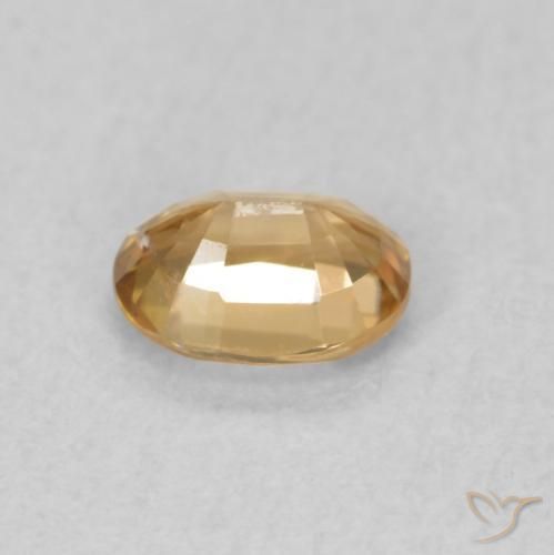 Zircon Gemstone in 5.1 x 3.9 mm Size for Sale, Zircon Stone in Golden-Peach Color