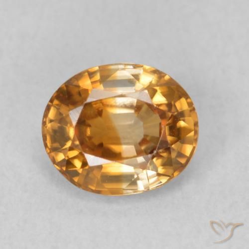 0.96ct Natural Orange Brown Zircon, Oval, VVS-VS