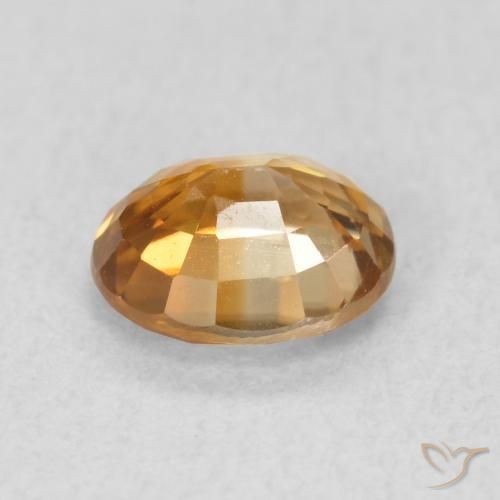 Zircon Gemstone in 5.9 x 4.9 mm Size for Sale, Zircon Stone in Orange Brown Color
