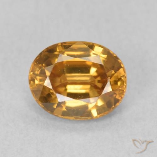 1.00ct Natural Golden-Brown Zircon, Oval, VVS-VS