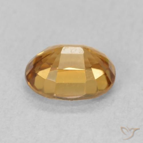 Zircon Gemstone in 6 x 4.8 mm Size for Sale, Zircon Stone in Golden-Brown Color