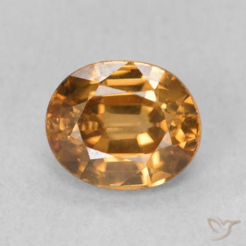 1.02ct Natural Orange Brown Zircon, Oval, VVS-VS