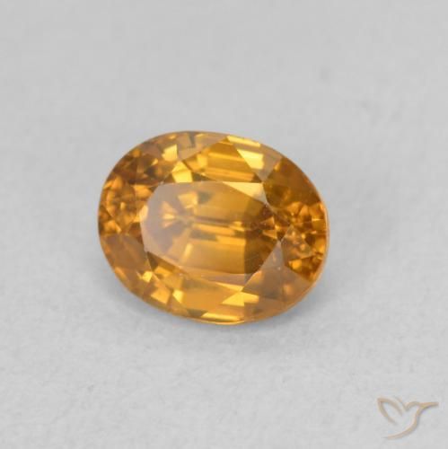 1.07 ct Orange Zircon Stone, Natural Zircon in Oval Facet Shape for Sale