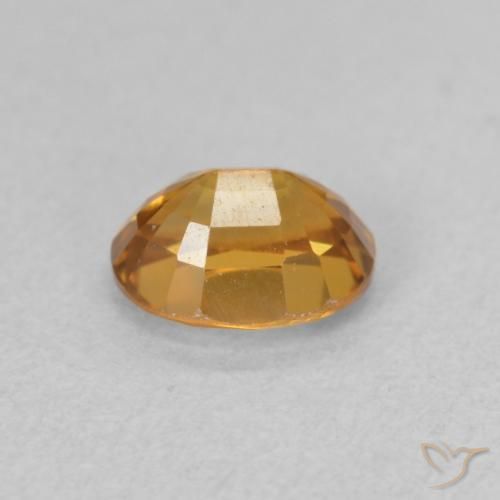 Zircon Gemstone in 6 x 4.8 mm Size for Sale, Zircon Stone in Medium Orange Color