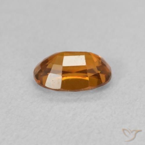Zircon Gemstone in 6 x 4 mm (calibrated) Size for Sale, Zircon Stone in Medium Dark-Orange Color