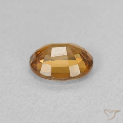 Zircon Gemstone in 5.9 x 4.8 mm Size for Sale, Zircon Stone in Medium Orange Color