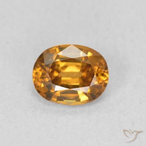 0.65ct Natural Brownish Orange Zircon, Oval, VVS-VS