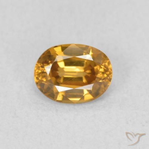 0.59ct Natural Gold Zircon, Oval, VVS