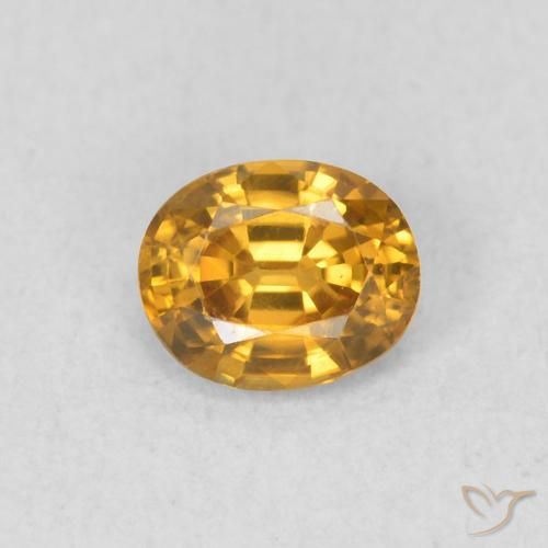 0.57ct Natural Dark Golden Zircon, Oval, VVS