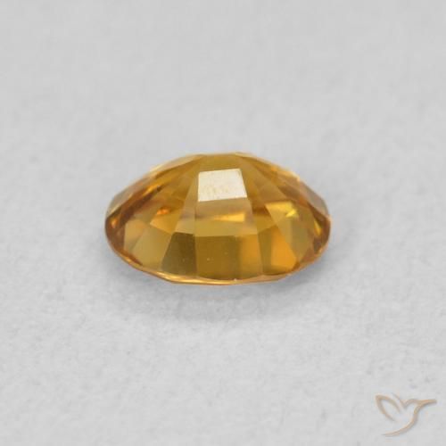Zircon Gemstone in 5.1 x 4.2 mm Size for Sale, Zircon Stone in Dark Golden Color