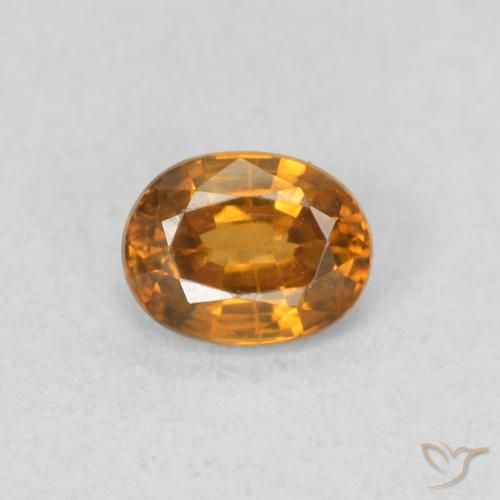0.60ct Natural Earth Orange Zircon, Oval, VS