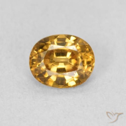 0.65ct Natural Brownish Golden Zircon, Oval, VS