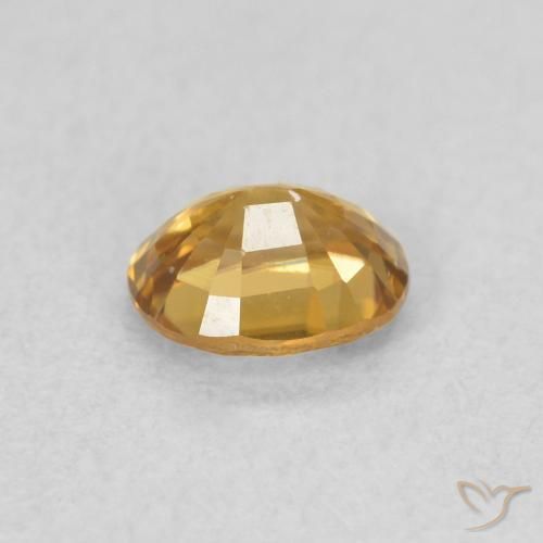 Zircon Gemstone in 5.2 x 4.2 mm Size for Sale, Zircon Stone in Brownish Golden Color