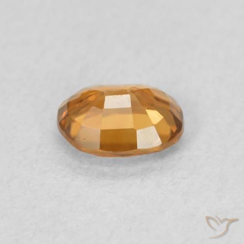 Zircon Gemstone in 5.2 x 4.1 mm Size for Sale, Zircon Stone in Medium Orange Color