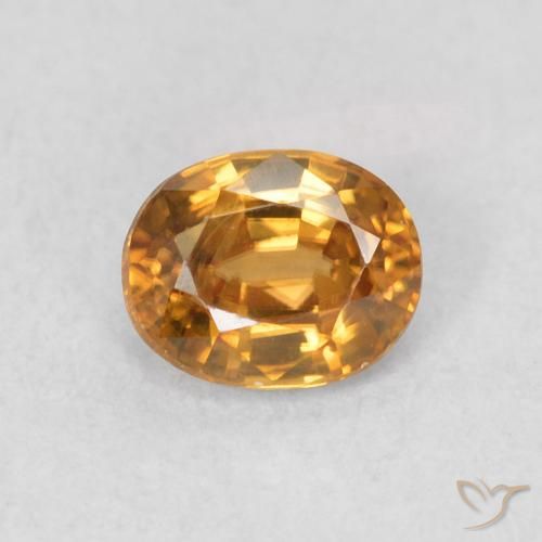 0.64ct Natural Brownish Golden Zircon, Oval, VVS-VS
