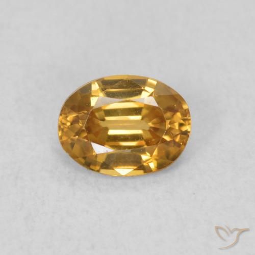 0.57ct Natural Golden-Brown Zircon, Oval, VVS