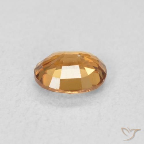 Zircon Gemstone in 5.1 x 4.1 mm Size for Sale, Zircon Stone in Medium Orange Color