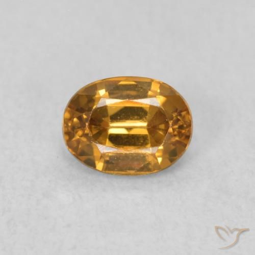 0.62ct Natural Medium Orange Zircon, Oval, VVS