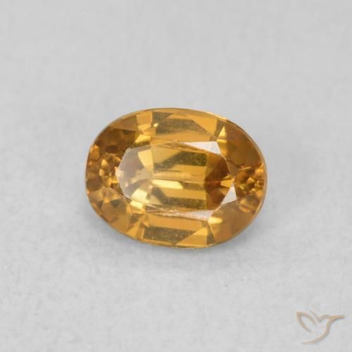 0.62 ct Orange Zircon Stone, Natural Zircon in Oval Facet Shape for Sale