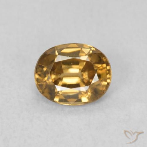 0.64ct Natural Golden-Brown Zircon, Oval, VVS