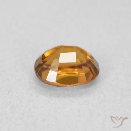 Zircon Gemstone in 5 x 4.2 mm Size for Sale, Zircon Stone in Medium Orange Color