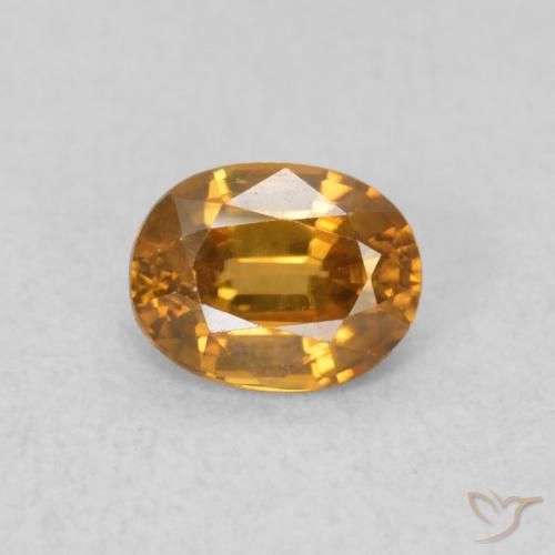 0.63ct Natural Orange Brown Zircon, Oval, VVS