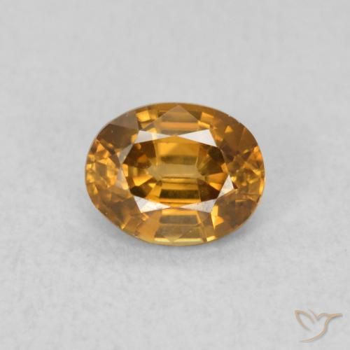 0.60ct Natural Orange Brown Zircon, Oval, VVS