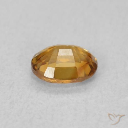 Zircon Gemstone in 5.2 x 4.1 mm Size for Sale, Zircon Stone in Orange Brown Color